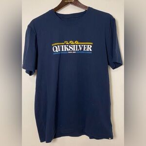 Quiksilver Men's Navy T-Shirt (Size L)